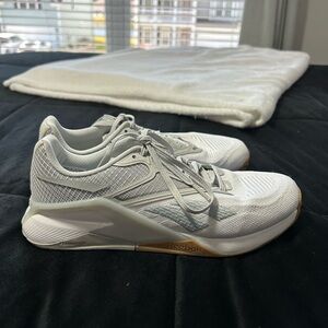 Reebok White Athletic Shoes. Only worn once.